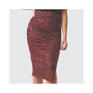 leopard-print bodycon skirt